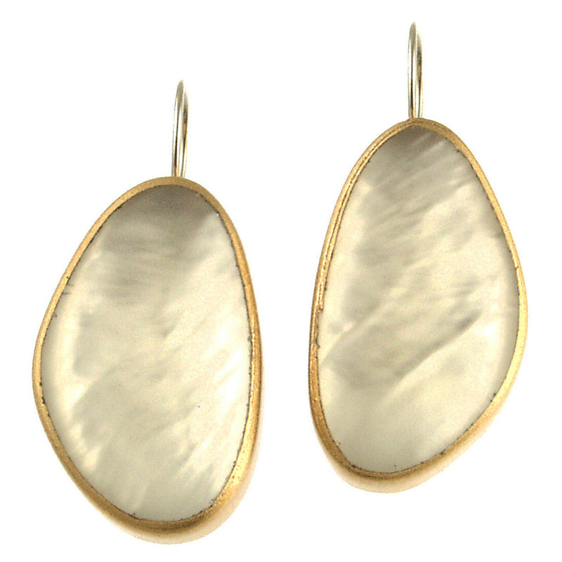 Origin Pebble Ear ring White/Gold 2234-8