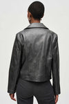Joseph Ribkoff Metallic Faux Leather Biker Jacket 234902F24