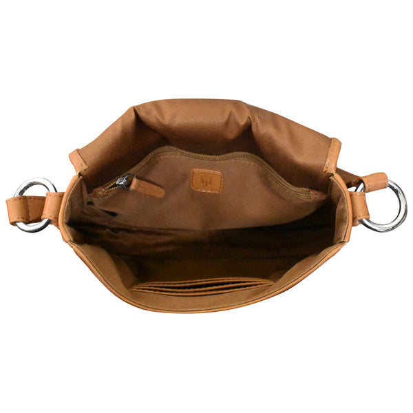 ILI New York 6720 WESTERN FRINGE HALF MOON CROSSBODY *NEW