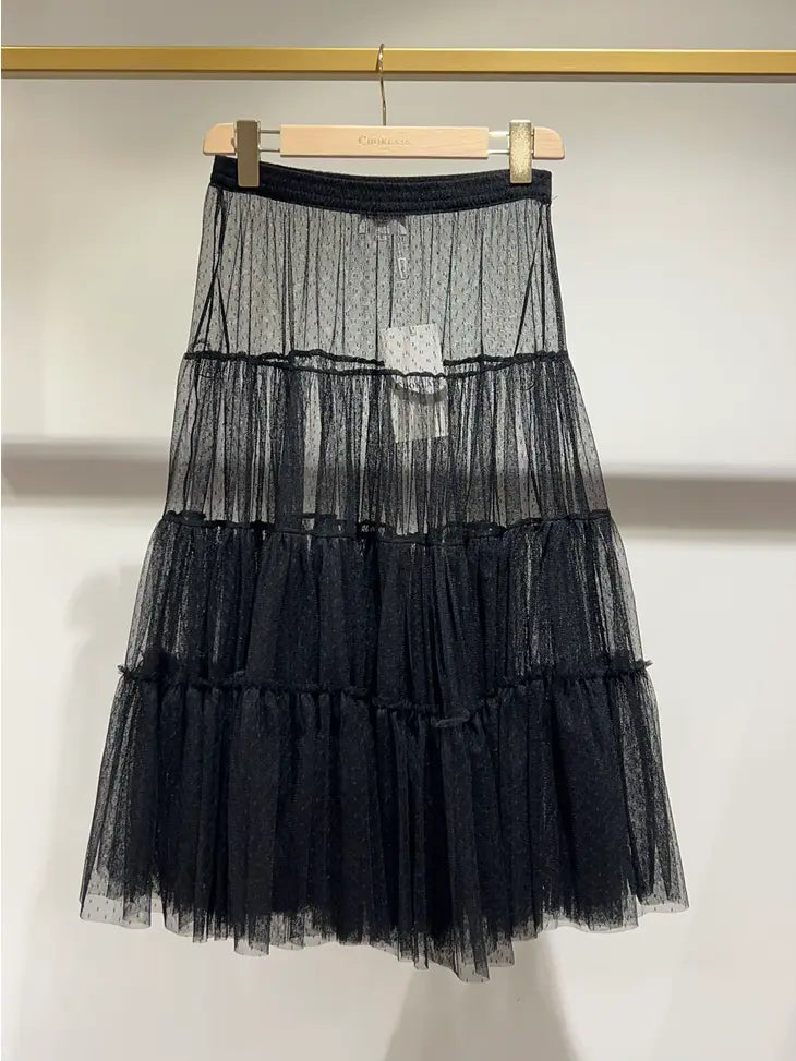Choklate Paris Mid-Length Tulle Skirt Style 29693