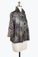 Damee Gold Holographic scale mesh short jacket 400-GLD