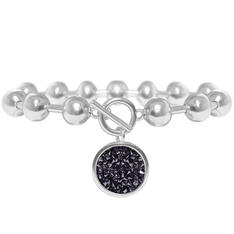 Karine sultan Louna charm bracelet in silver-B63001.23