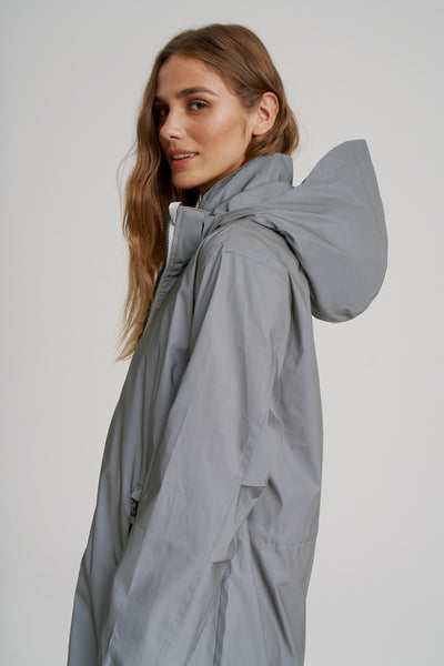 Women's reflective rain jacket top