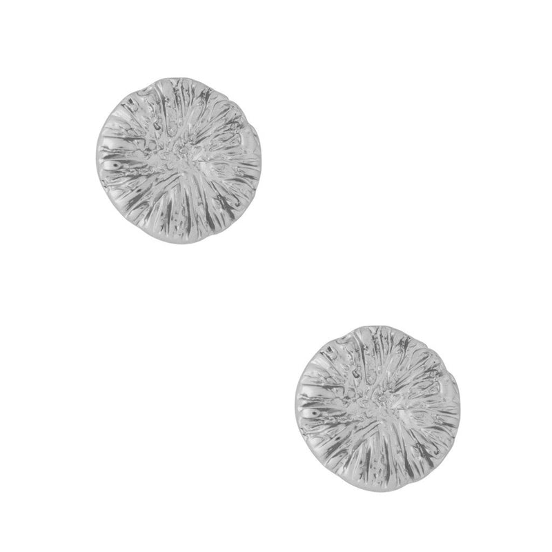 Karine Sultan  bark texture silver plated antique stud earring - E63232.4