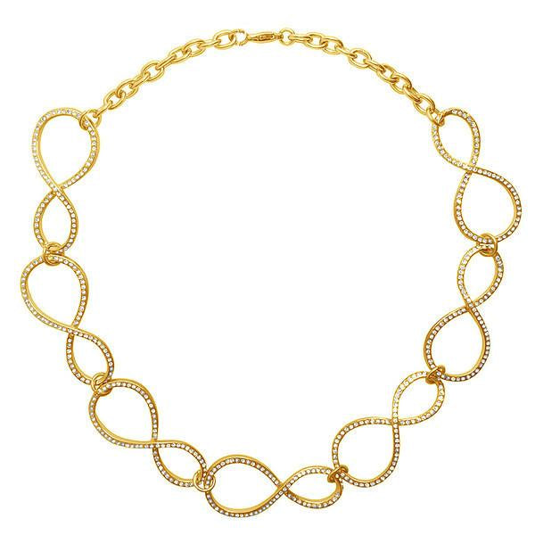 Karine Sultan Elodie Infitiny pave collar necklace in gold - N62046.11