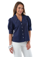 Lior Top BLANCHE-3-AR, Navy, White