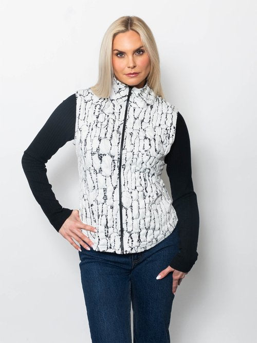 Snoskins Blister Sweater Knit Zip Vest 80703-F25