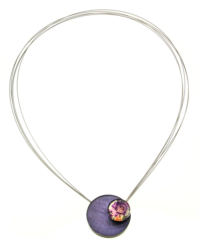 Origin Kimono Magnetic Pendant Necklace 110-1 F24 Purple