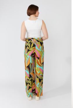 Frank Lyman Floral Print Wide-leg Trousers Style 256237