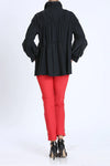 IC Collection Shirred Sleeve Zip-Up Blouson Jacket Style 1395J