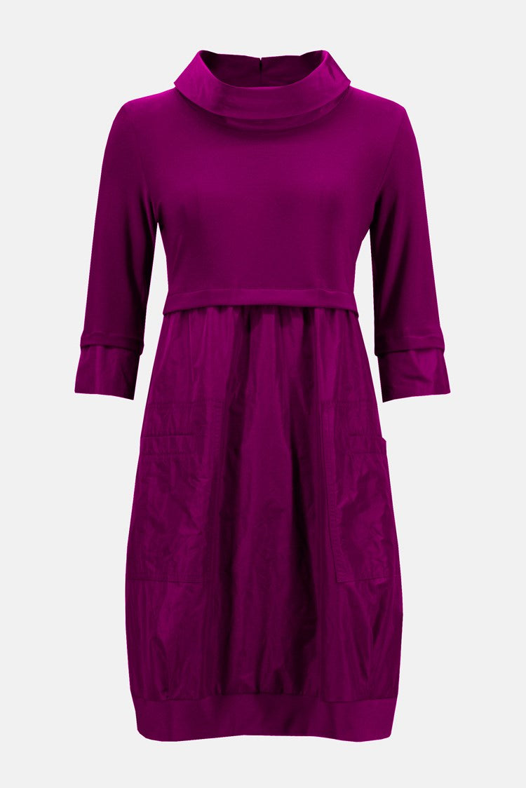 joseph ribkoff purple dress Joseph Ribkoff Purple/Black Geometric Print 3/4 Sleeve Sheath Dress 243301, 8 (UK 10)