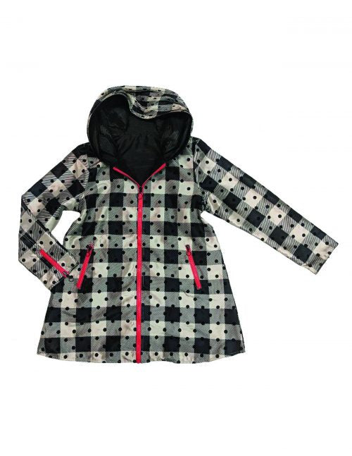 UBU Reversible Zip Front Walker Coat w/ Pleated Hood Style 18210F