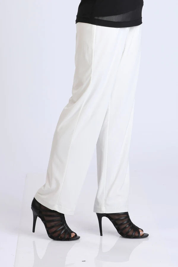 IC Collection Ivory Straight Leg Long Pants Style 1983P