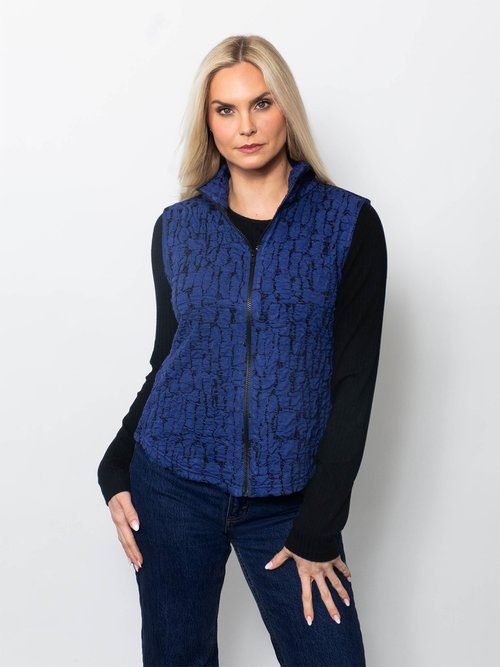 Snoskins Blister Sweater Knit Zip Vest 80703-F25