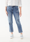 FDJ Embroidered Girlfriend Ankle Denim Jeans 2039779 S24