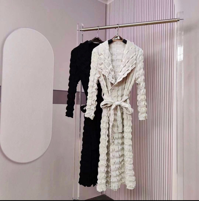 Vanite Couture Coat, 21677, Black, White
