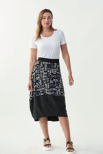 Joseph Ribkoff Black/Vanilla/Grey Skirt Style 221127