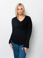 Snoskins Printed Dreamcatcher V-Neck Ruched Sleee Top 22672-F25