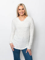 Snoskins Printed Dreamcatcher Drape Neck top 22721-F25