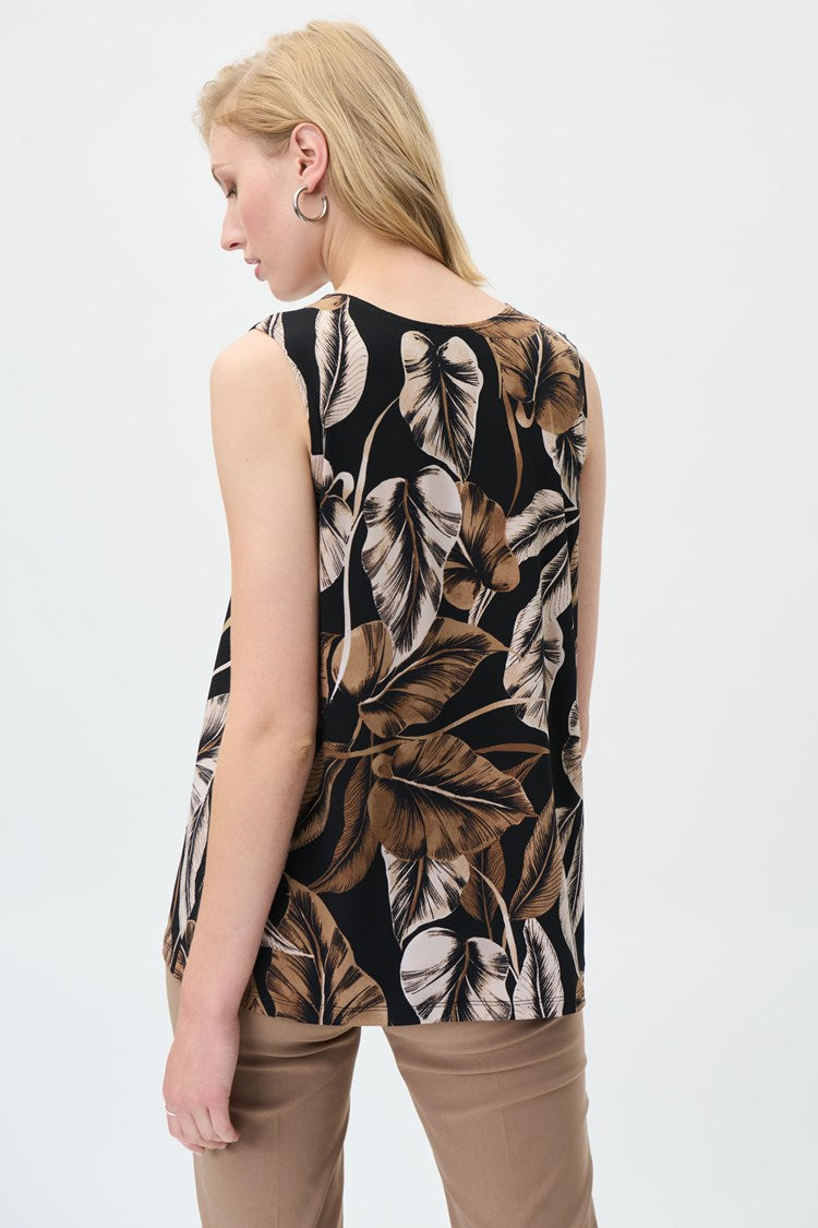 Joseph Ribkoff Tropical Print Sleeveless Top Style 231122