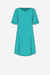 Joseph Ribkoff Short-Sleeve Trapeze Dress Style 231227