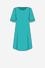 Joseph Ribkoff Short-Sleeve Trapeze Dress Style 231227