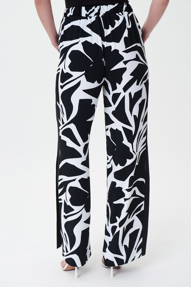 Joseph Ribkoff Woven Abstract Print Wide-Leg Pants Style 232046