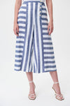 Joseph Ribkoff Striped Woven Linen Culotte Pants Style 232083