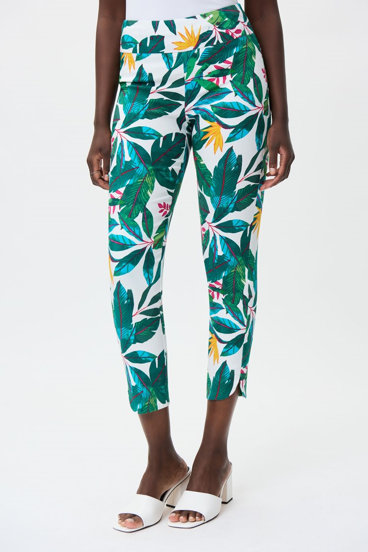 Joseph Ribkoff Tropical Print Cropped Pants Style 232259