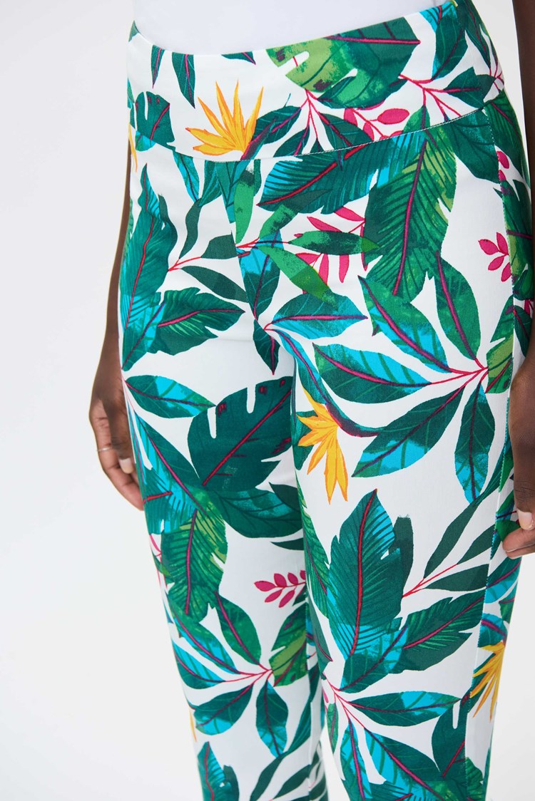 Joseph Ribkoff Tropical Print Cropped Pants Style 232259