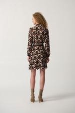 Joseph Ribkoff Puff Sleeve A-Line Dress Style 233214