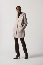 Joseph Ribkoff Suede Hooded Coat Style 233922