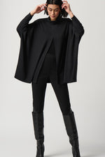 Joseph Ribkoff Sweater Knit Open Front Cowl Collar Tunic Style 234024