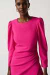 Joseph Ribkoff Stretch Twill Sheath Dress With Puff Sleeves Style 234025