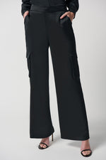 Joseph Ribkoff Satin Wide-Leg Cargo Pants Style 234117