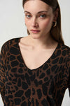 Joseph Ribkoff Shiny Knit Animal Print Tunic Style 234218
