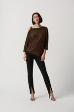Joseph Ribkoff Sweater Knit One-Shoulder Top Style 234916