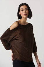 Joseph Ribkoff Sweater Knit One-Shoulder Top Style 234916