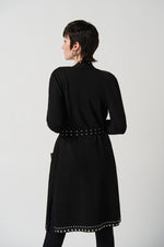 Joseph Ribkoff Sweater Knit Coat With V-Shape Neckline Style 234919