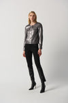 Joseph Ribkoff Sequin Jacket with Faux Pockets Style 234932