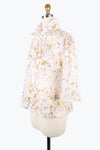 Damee Floral Embroidery Peplum Mesh jacket 2396-Gld