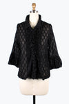 Damee Sparking Ogee Ruffle Jacket Black 2397-BLK F24