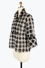 Damee 2410- BLK F24 Mixed Animal Print Organza Jacket