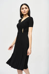 Joseph Ribkoff Silky Knit Pleated Wrap Dress 241013