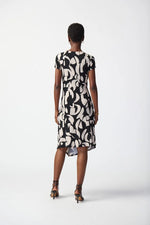 Joseph Ribkoff Abstract Print Silky Knit Wrap Dress 241029