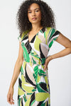 Joseph Ribkoff Tropical Print Silky Knit Dress 241201