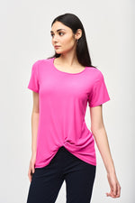 Joseph Ribkoff Silky Knit Top with Knot Detail 241290