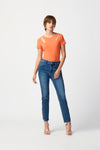 Joseph Ribkoff Classic Slim Jeans with Embellished Hem 241900