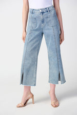 Joseph Ribkoff Culotte Jeans with Embellished Front Seam 241903