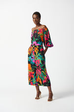 Joseph RibkoffGauze Tropical Print Culotte Pants 242211